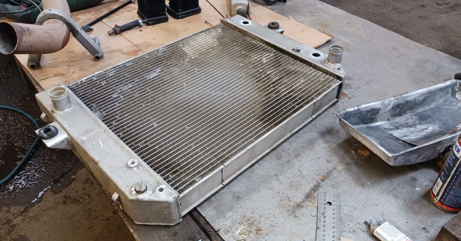 radiateur de chariot élévateur Baolie avant réparation par Rennes Radiateurs